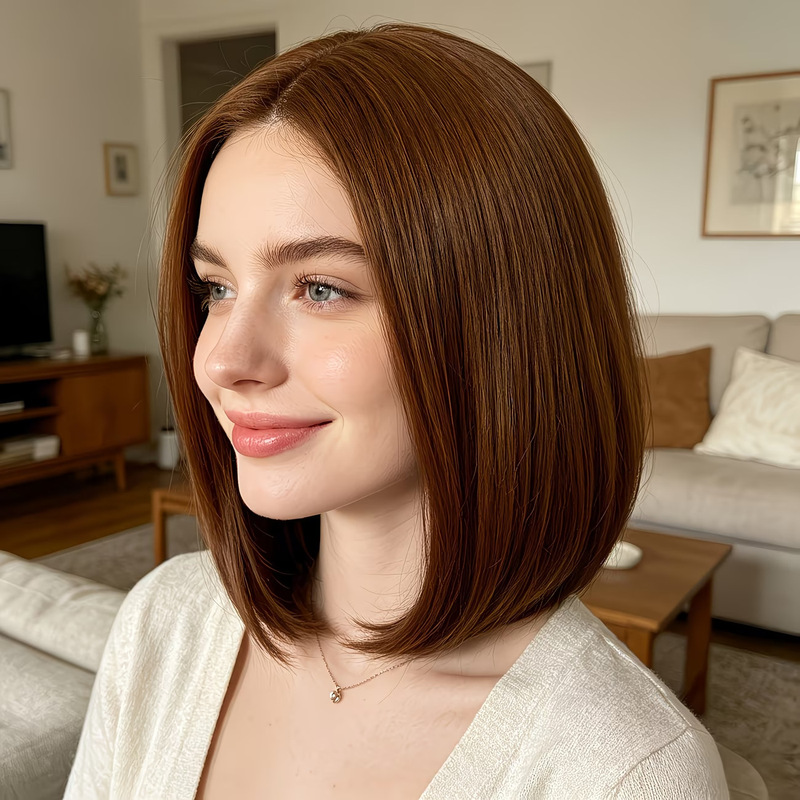 Wig Fiber Net - Airy bangs short bob wig, light