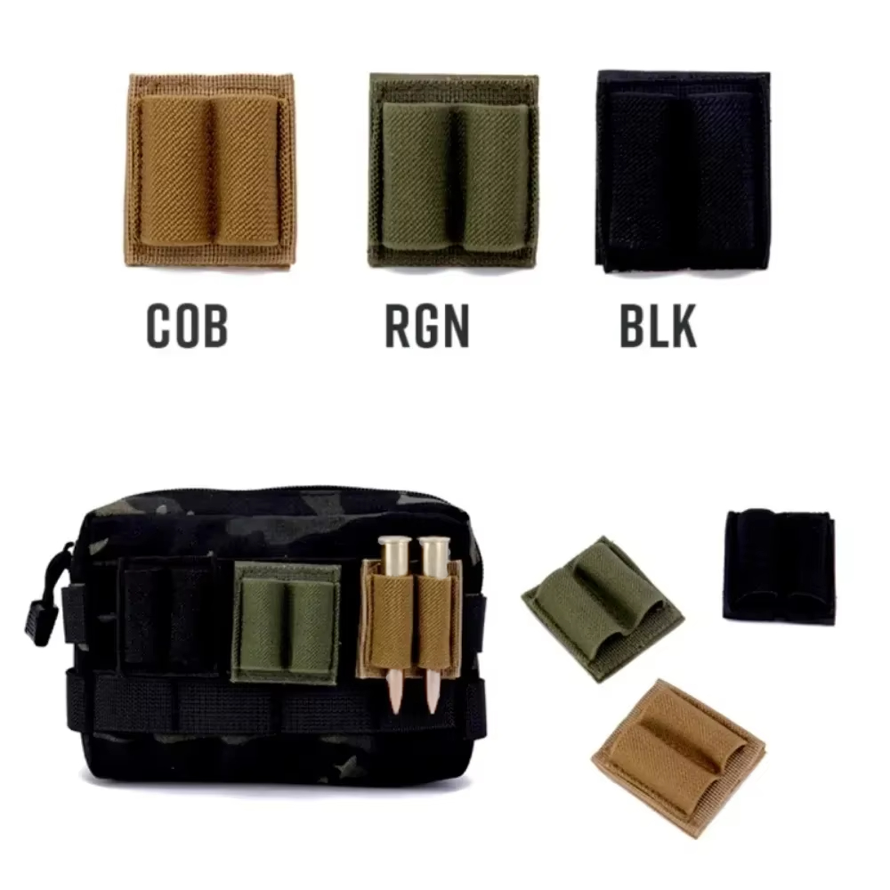 Velcro Hook Loop - Tactical 2-Round Cartridge Holder Patch -
