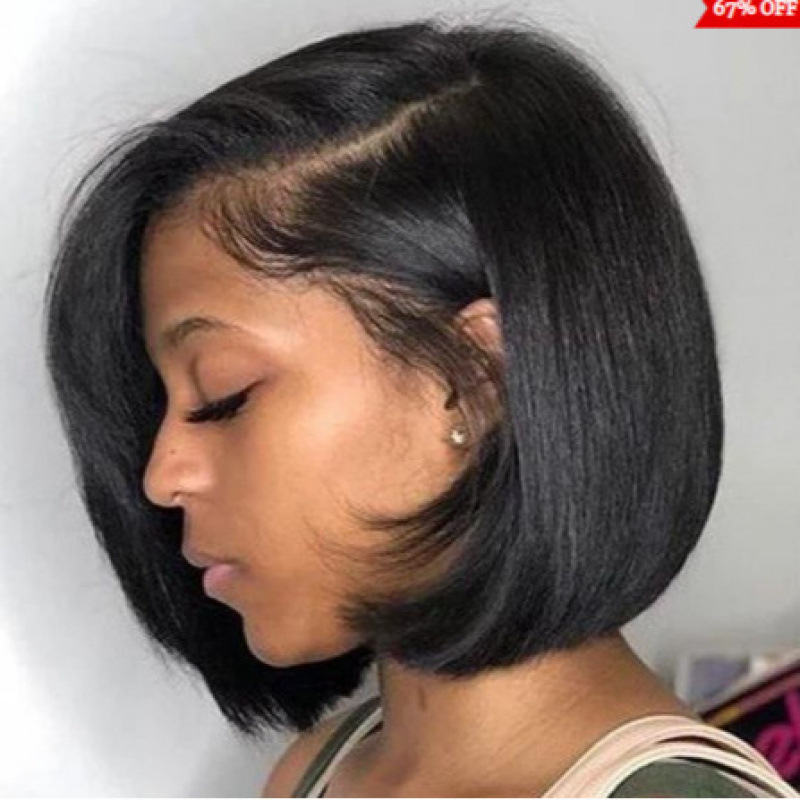 Wig Fiber Net - Short Straight Hair Wig for Women,