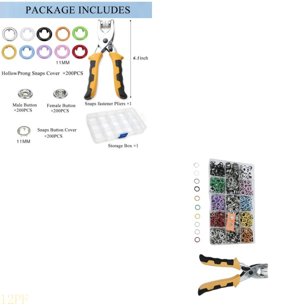 12PF 200set Metal With Fastene - Snap Plier Setter 评论和价格