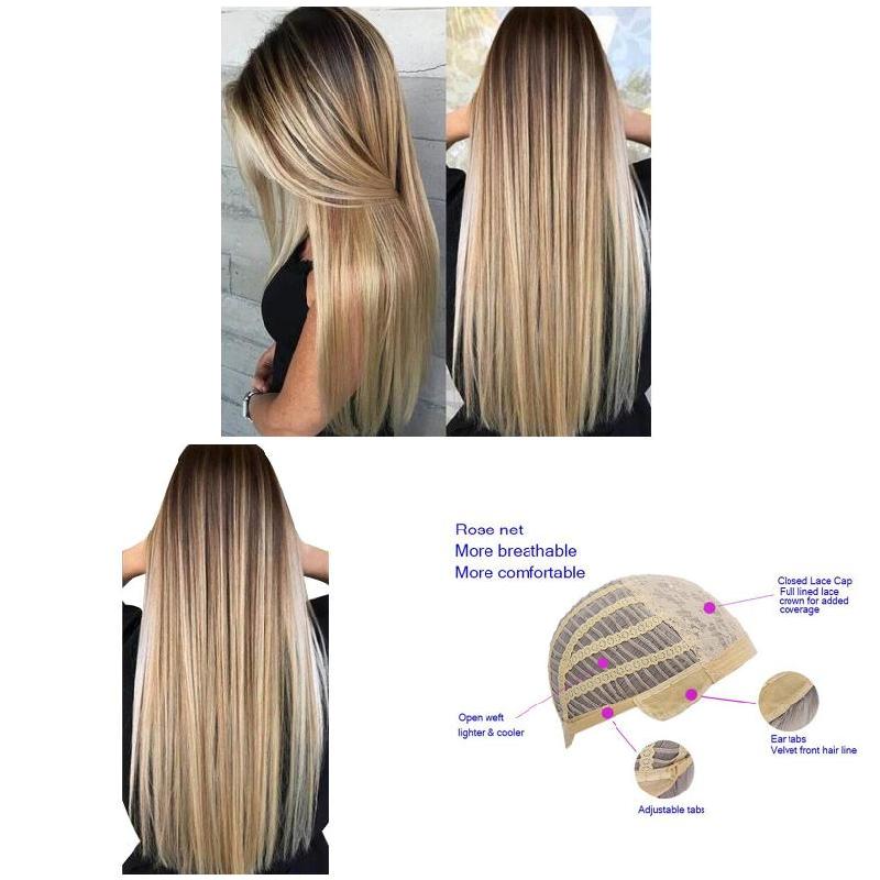 72cm Women Long Straight Wig W - Wig Fiber Net 评论和价格