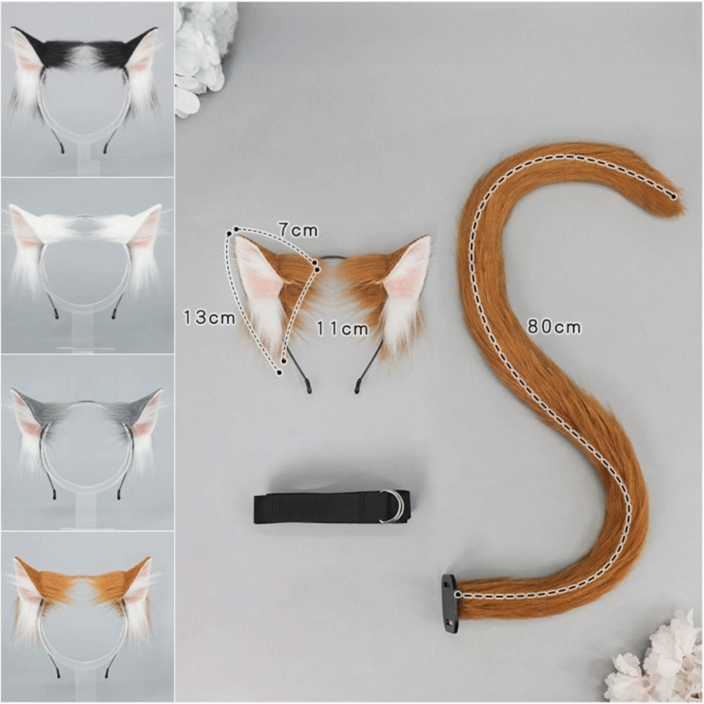 New Realistic Cat Ear Headband - Cosplay Prop Kit 评论和价格