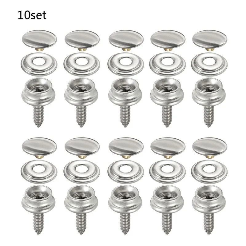 10 Sets Stainless Steel Tappin - Snap Fastener Set 评论和价格
