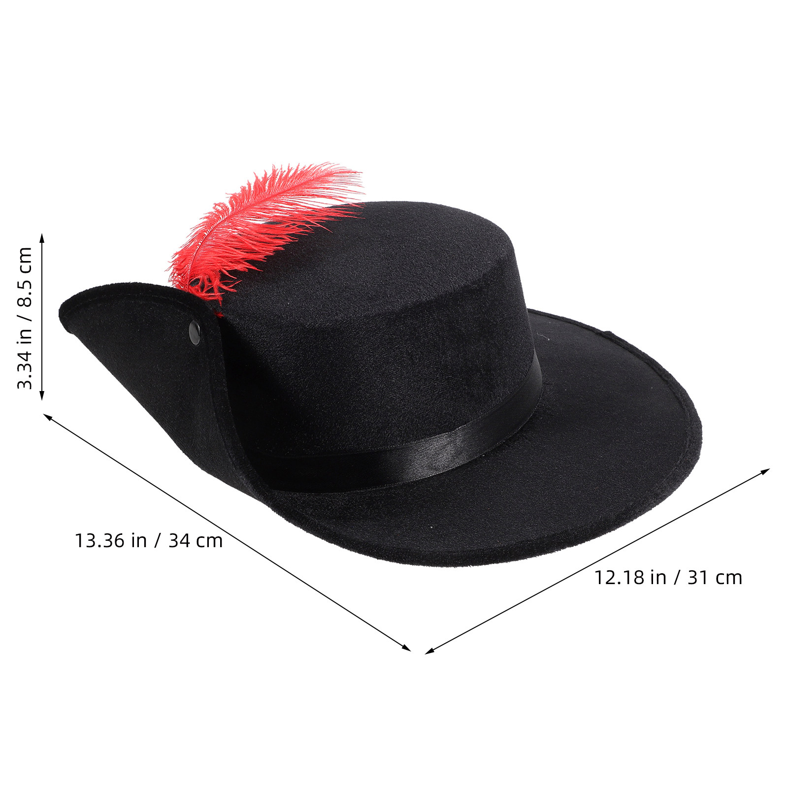 Reusable Plume Carnival Hat Fe - Easy Cosplay Prop 评论和价格