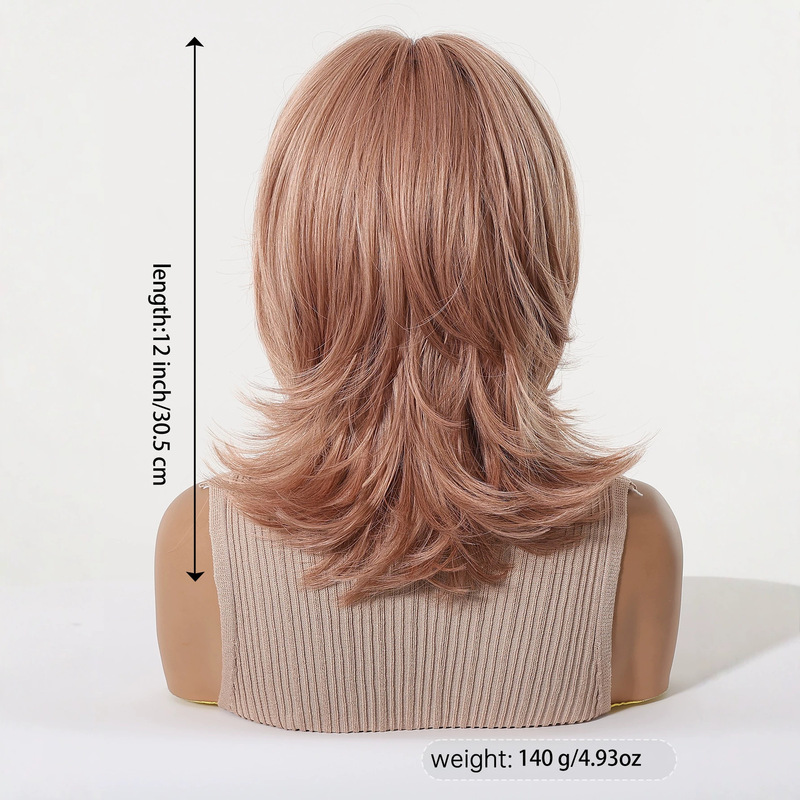Women's wig with bangs, wolf t - Wig Fiber Net 评论和价格