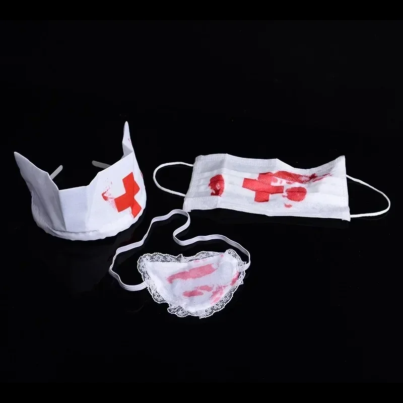 3pcs/Set Halloween Bloody Nurs - Cosplay Prop Kit 评论和价格