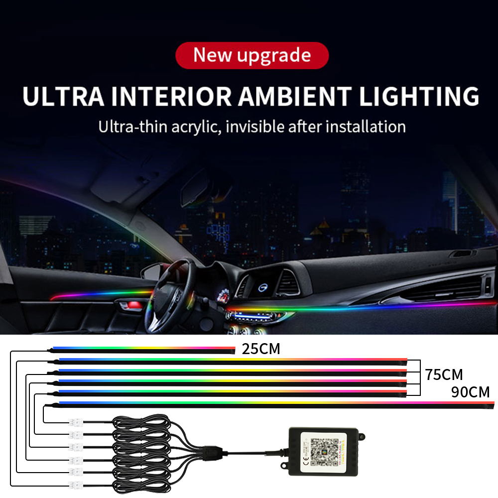 Symphony Car Ambient Lights Ki - Led El Wire 评论和价格